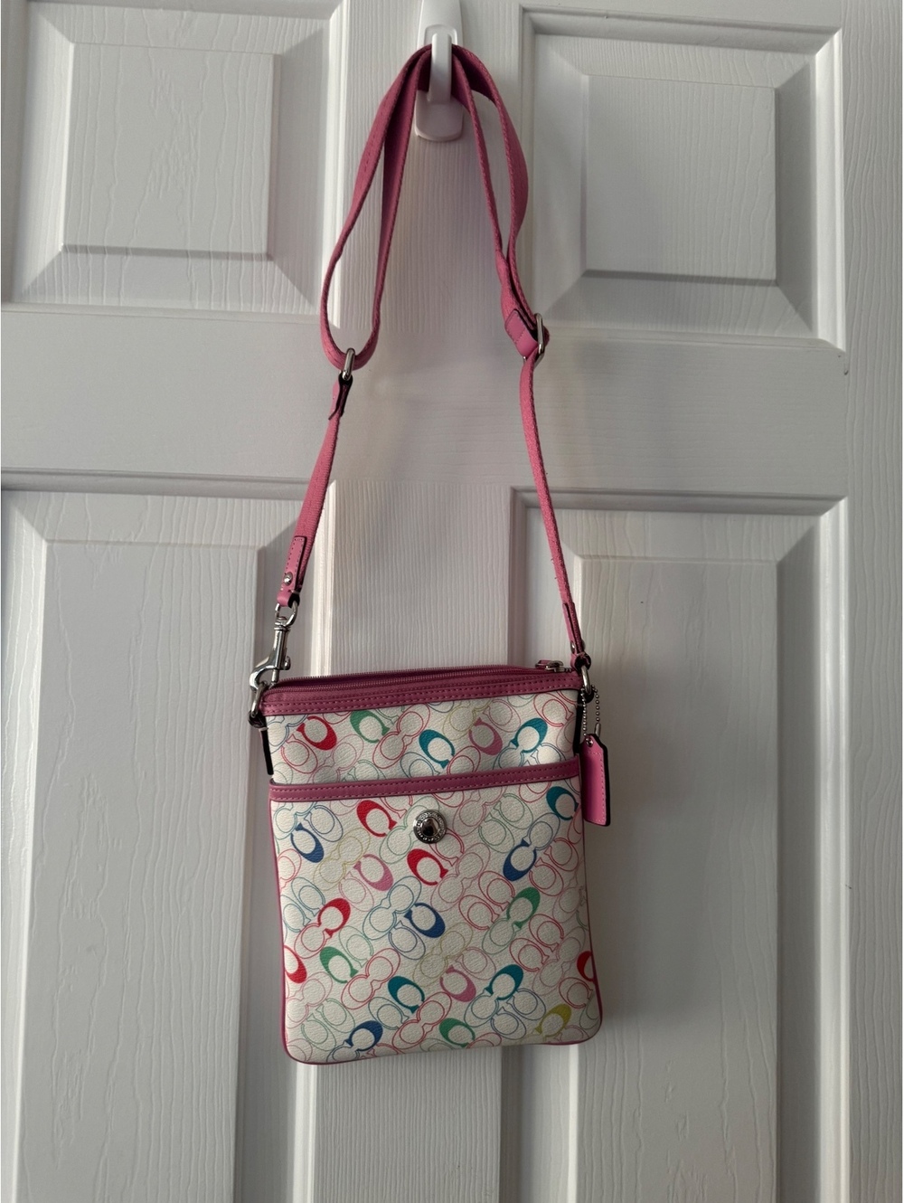 C14.3 Coach Chelsea Heritage Stripe Swingpack Crossbody